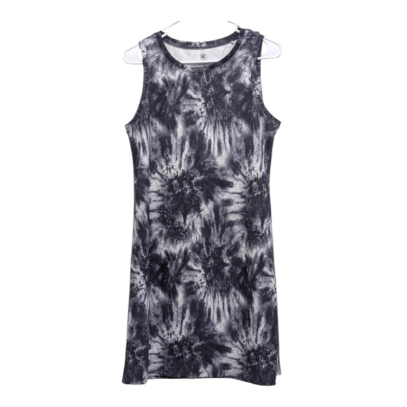 GAIAM Dresses & Skirts - GAIAM Tie Dye Hudson Grey Black Athletic Sleeveless Dress Medium